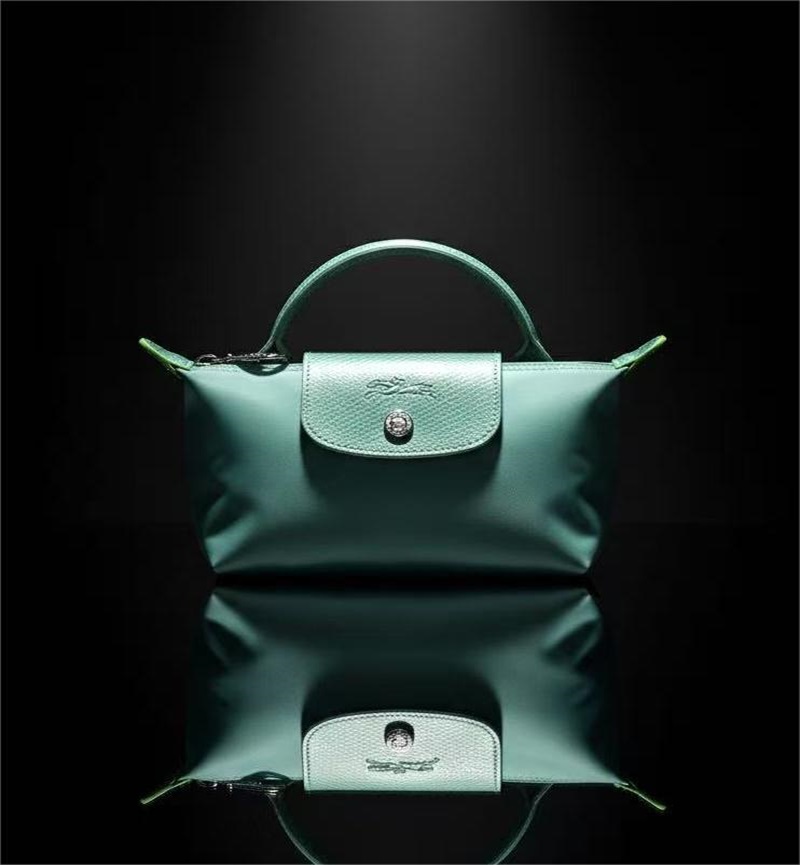 LONGCHAMP Le Pliage Green Pouch with handle (Mini)